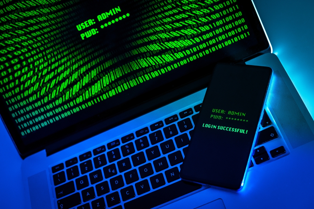 Laptop,With,Green,Numbers,On,Display.,Smartphone,Displaying,Successful,Login password sanità